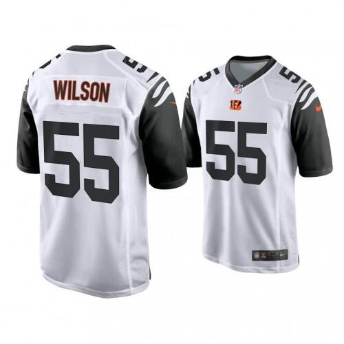 Men's White Cincinnati Bengals #55 Logan Wilson Color Rush Stitched Game Jersey